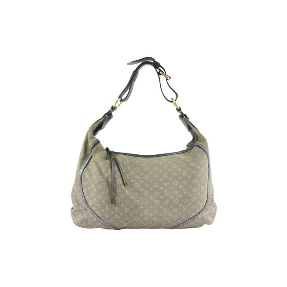 Louis Vuitton Platine Grey Monogram Mini Lin Idylle Manon MM Hobo Artsy Bag